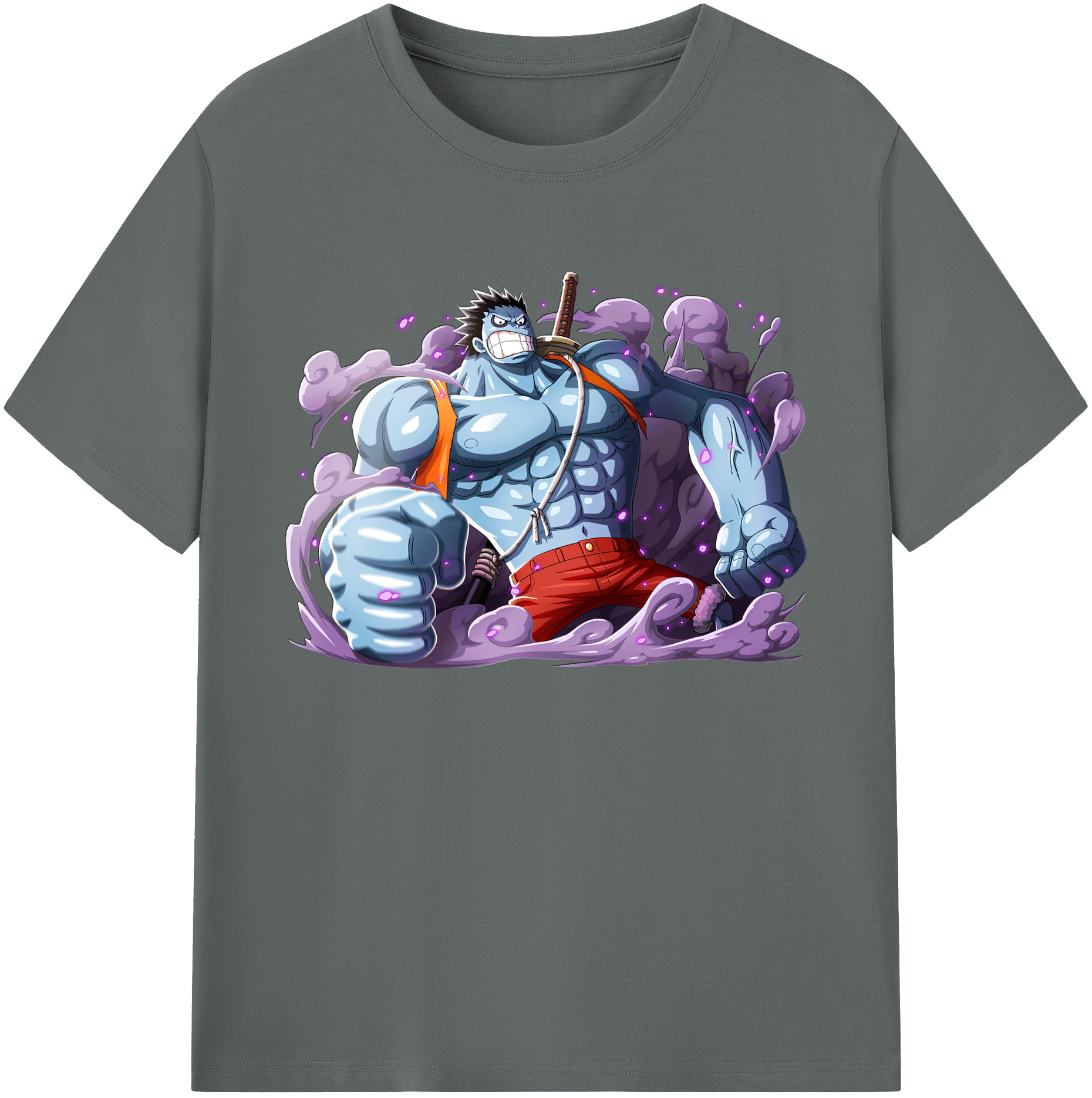 ワンピース モンキー・D・ルフィ ONE PIECE Monkey D. Luffy 綿100％ メンズ半袖Tシャツ｜肌触りやわらか＆通気性